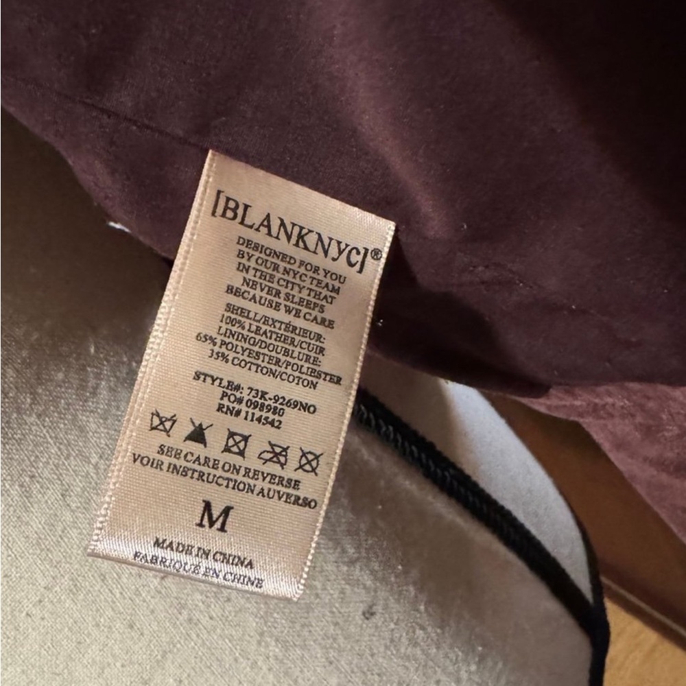 Blank NYC burgundy leather jacket - Picture 8 of 13